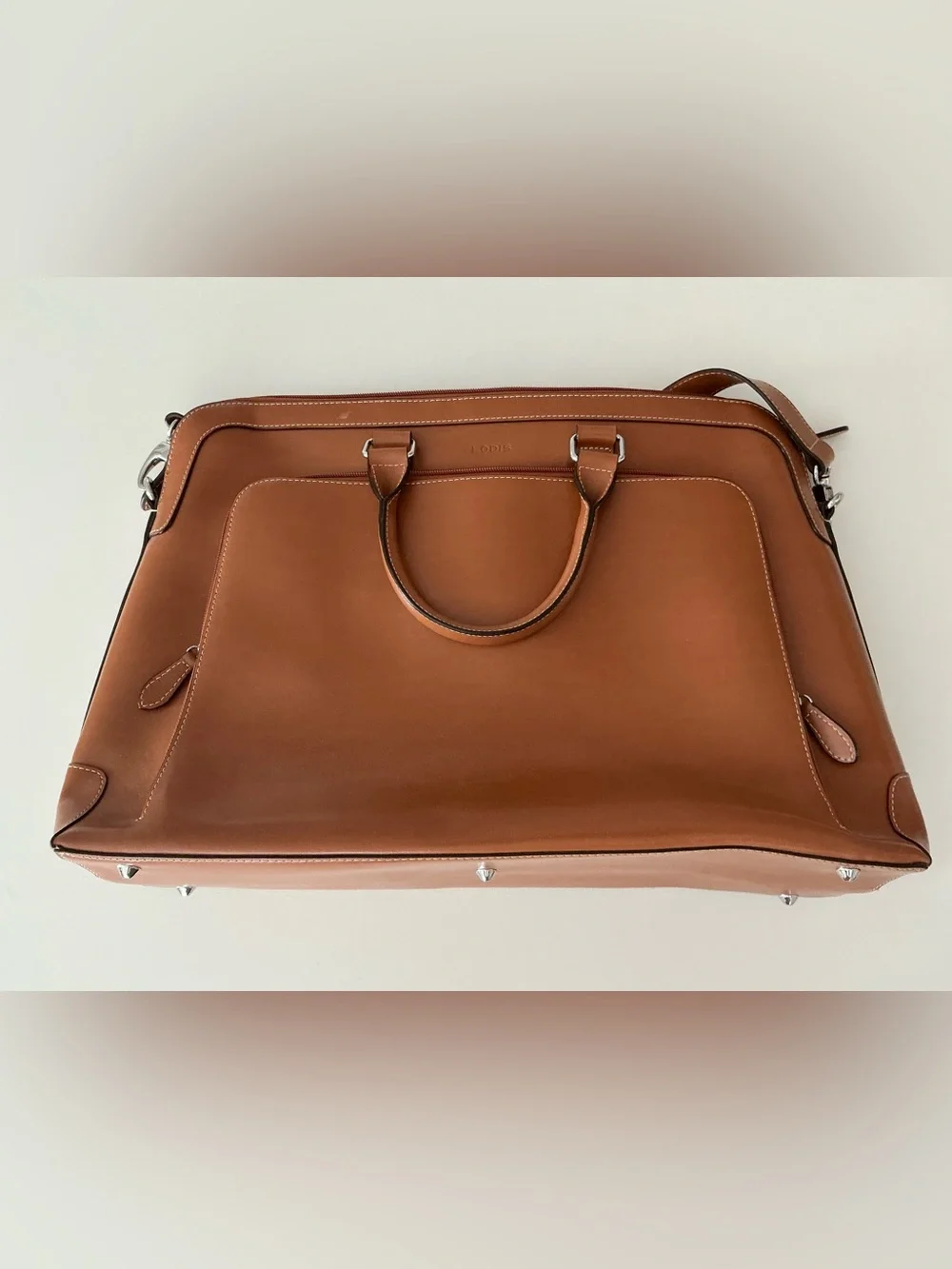 IMPECCABLE Lodis Audrey leather briefcase